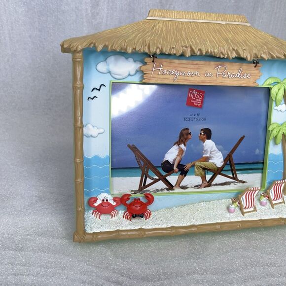 Russ Honeymoon Suite Shadow Box Frame 4x6 Honeymoon in Paradice Wedding Gift NEW - Picture 4 of 7